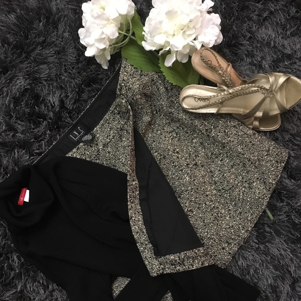 INC Metallic Mini Skirt